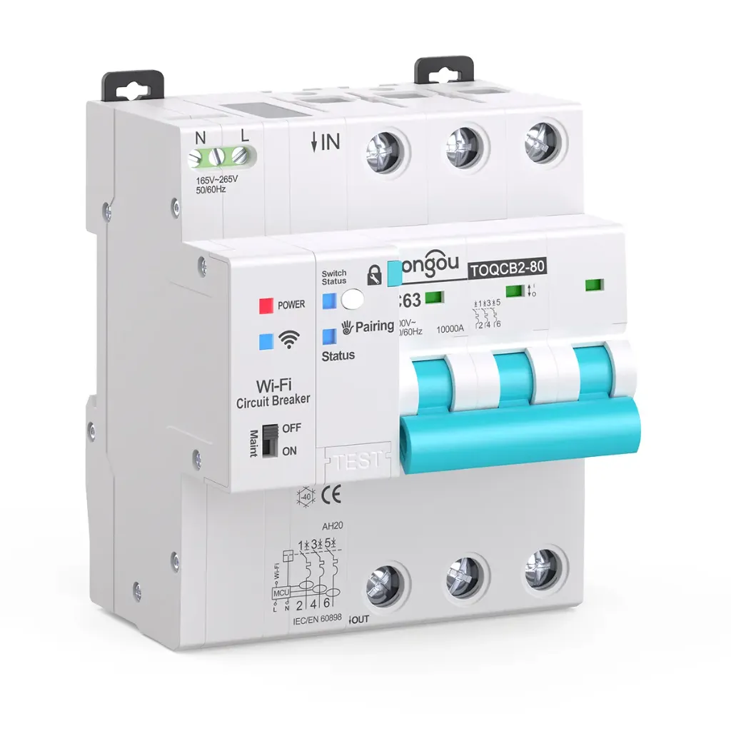 Disjoncteur de mesure intelligent WiFi triphasé TUYA