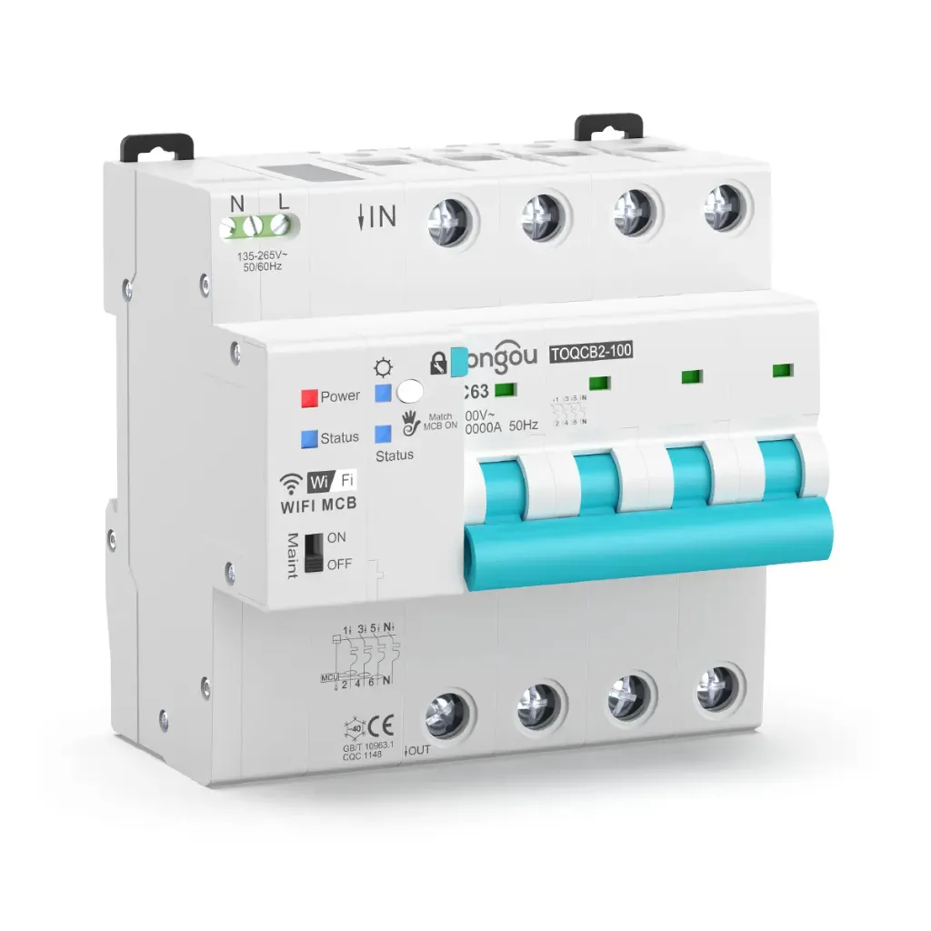 Disjoncteur de commande intelligent WiFi MCB triphasé TUYA