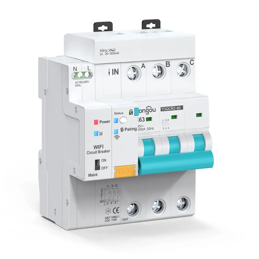 Disjoncteur intelligent WiFi triphasé RCBO Smart Life