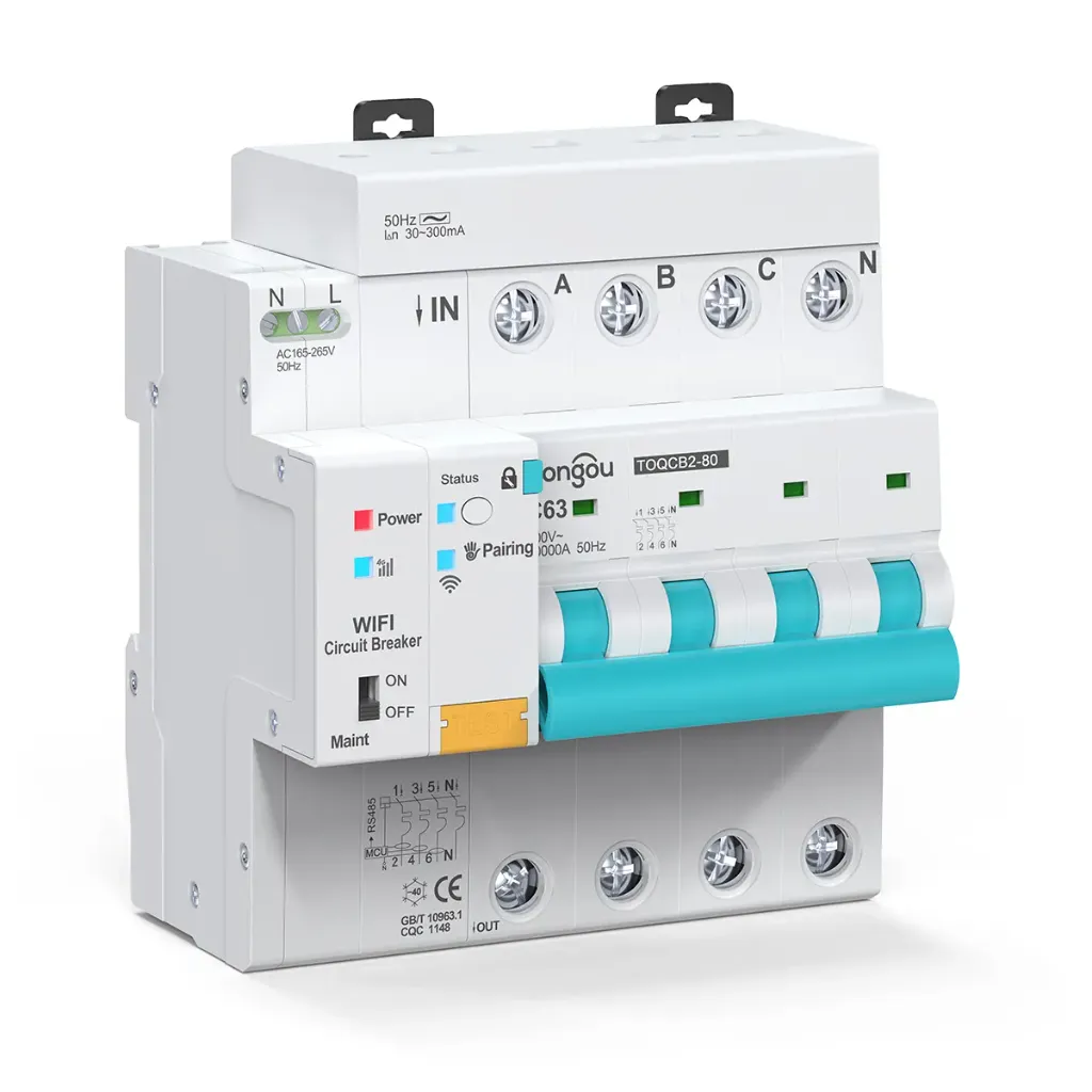 Disjoncteur intelligent WiFi RCBO TUYA avec minuterie et contrôle à distance