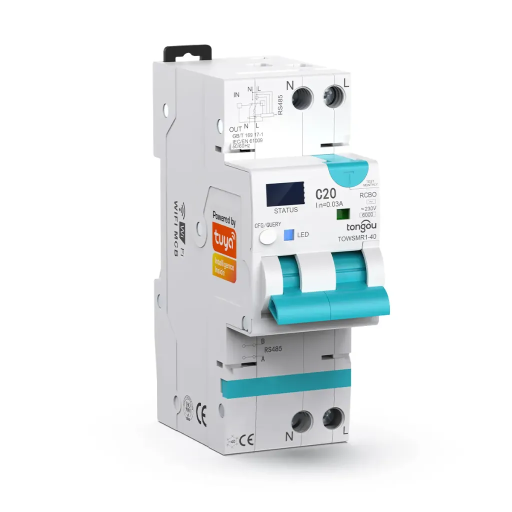 Disjoncteur intelligent WiFi RCBO réglable