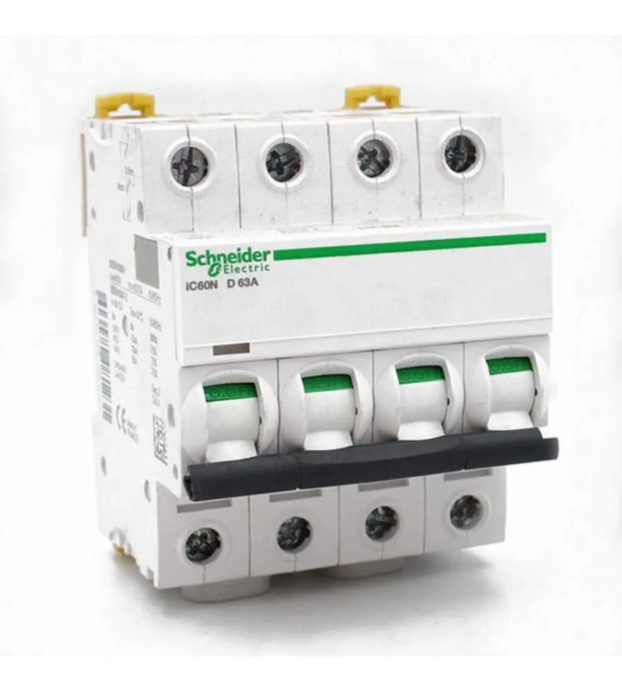 Disjoncteur modulaire Multi 9 C60N 4P 63A Courbe D NRS