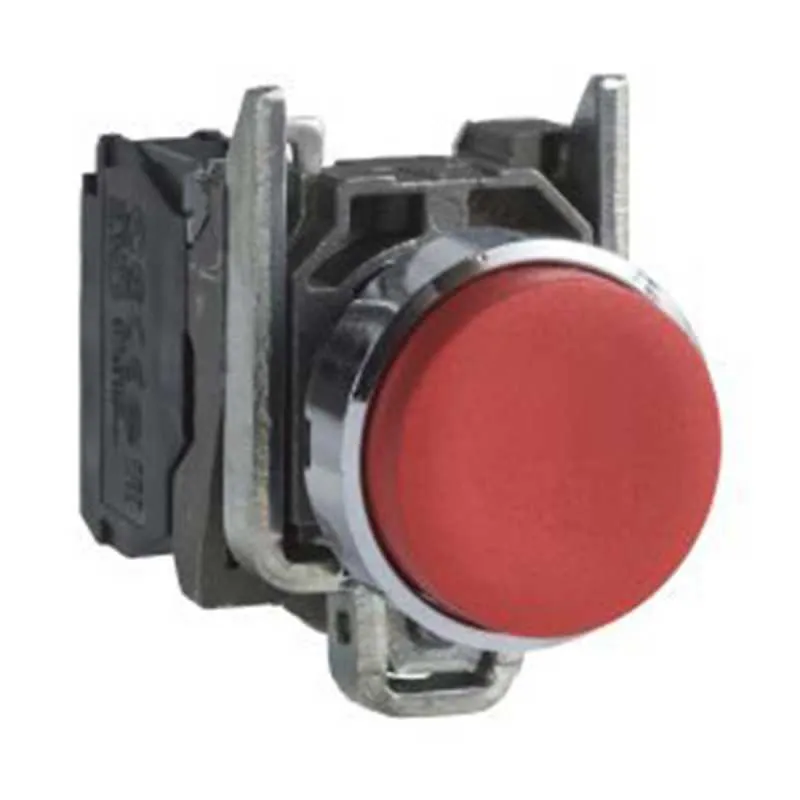 Bouton poussoir dépassant rouge NRS
